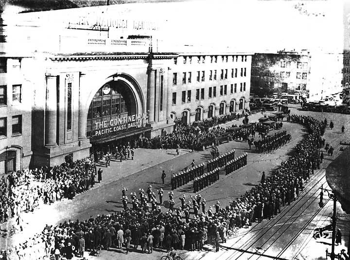 Reception at Union Station for Royal Princes Edward and George as part of the Diamond Jubilee for Canadian Confederation