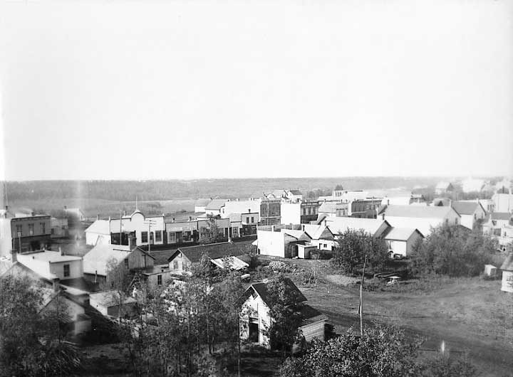 A view of Edmonton from the top of the fire hall