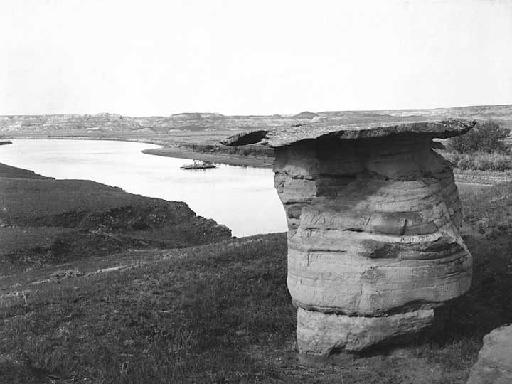 Odd rock formations in the Red Deer River Valley