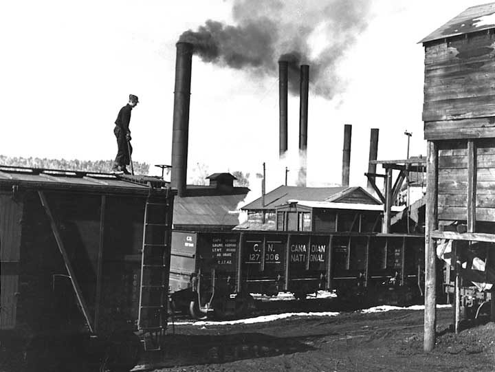 Canadian National Railway dump car at a coal mine