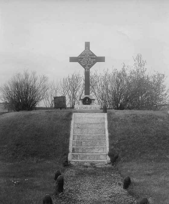 The Citadelle war memorial commemorates Canadian war dead at Vimy Ridge during World War 1