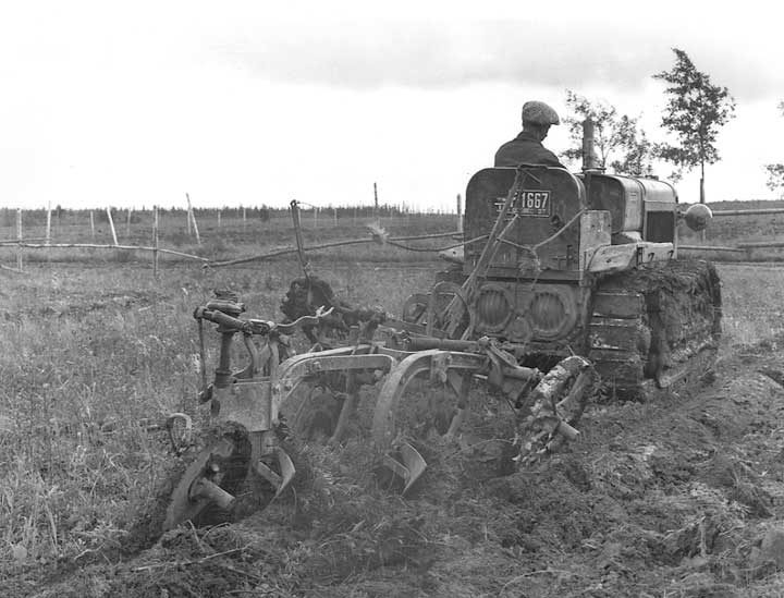 Ploughing a field