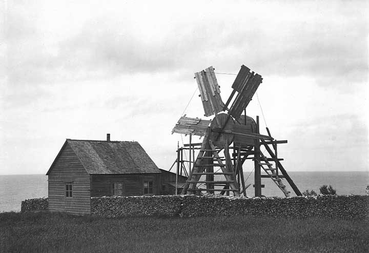 A windmill used for sawing wood
