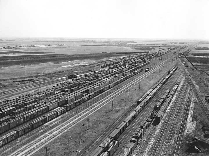 The Canadian National Railway yard at Transcona operations centre