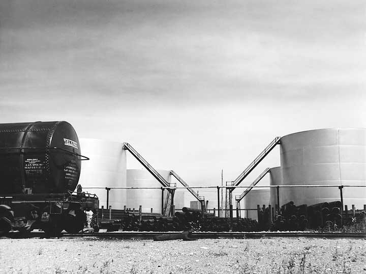 Oil tanks at a refinery in Edmonton