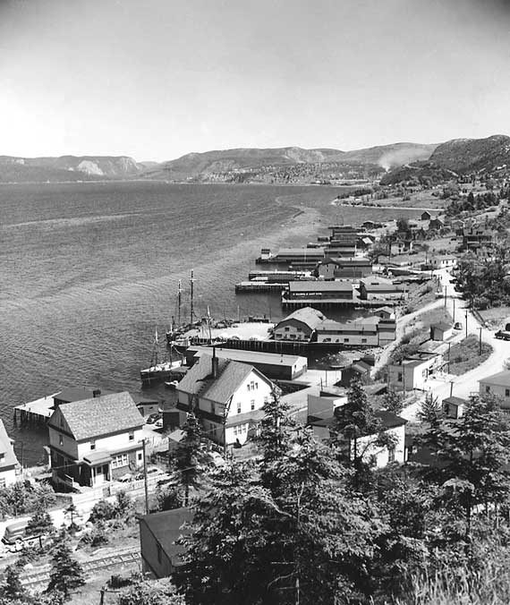 A view of the harbour front of Corner Brook