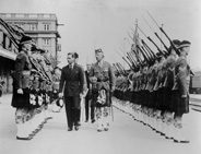King George VI inspects a Guard of Honour during the 1939 Royal Tour of Canada