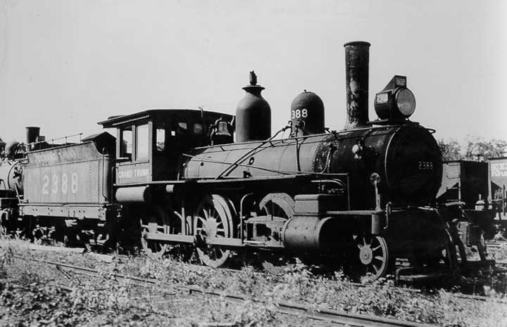 Grand Trunk Railway steam locomotive no. 2388, three-quarter view