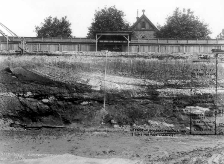 Excavation of the Hotel Vancouver