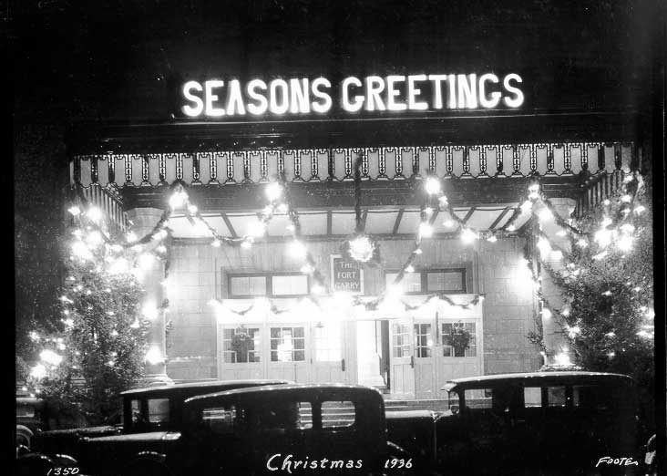 Christmas decorations at the Fort Garry Hotel, Winnipeg