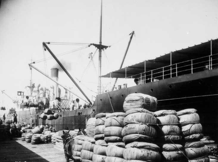 The Canadian Prospector loading wool in Australia