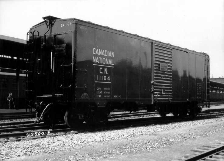 Box baggage car #11104 built by Canadian Car & Foundry
