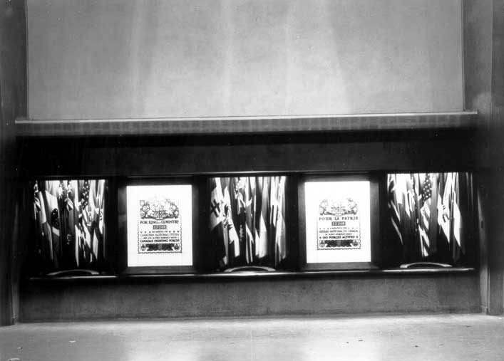 Display in Montreal's Central Station of CN enlistment