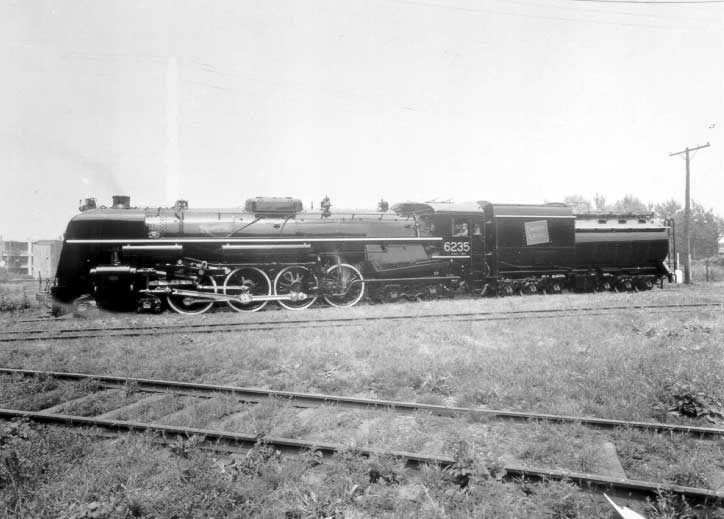 Northern type locomotive 6235, 1 of 30 built by MLW, for transporting war munitions and supplies to the seaports