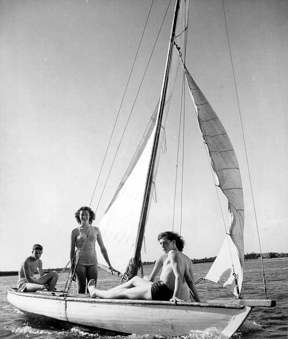 Enjoying a day of sailing off the north shore