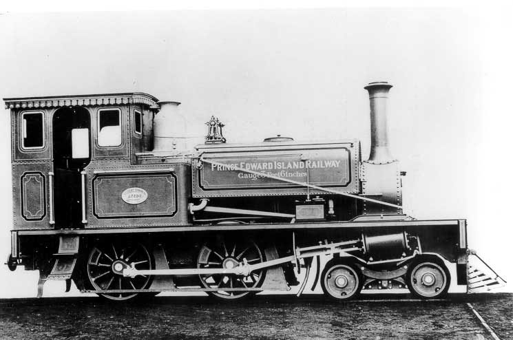 First locomotive on the Prince Edward Island Railway built by Hunslet Engine Company of Leeds, England in 1872