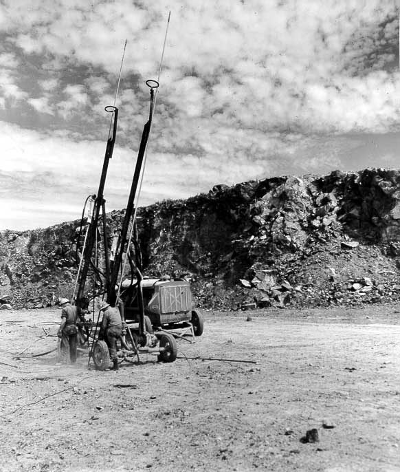 Drilling a pit at the Munro Mine