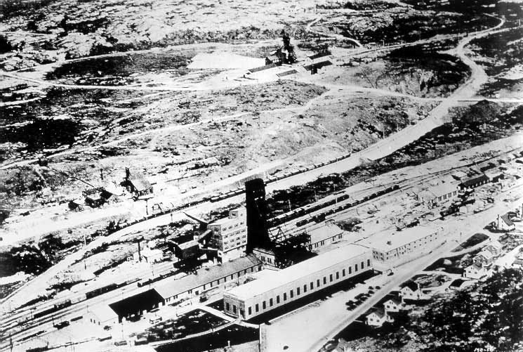 Aerial view of the International Nickel Co. Frood Mine