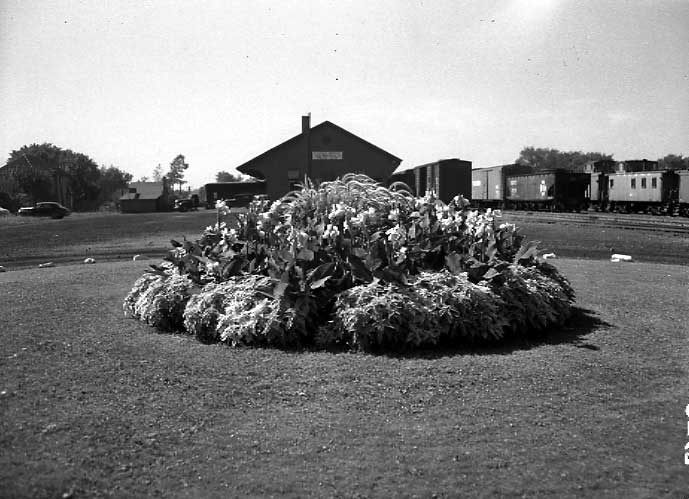 Flower gardens at the St. Thomas station