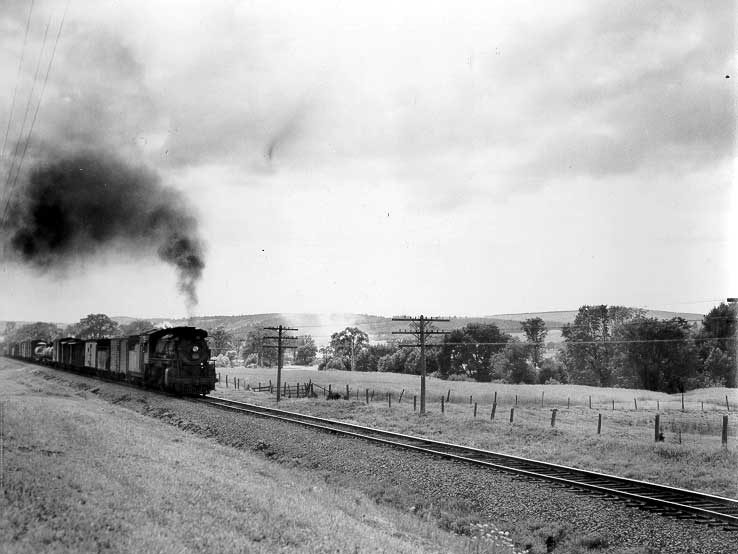 CNR freight train, near Sussex, en route to Moncton