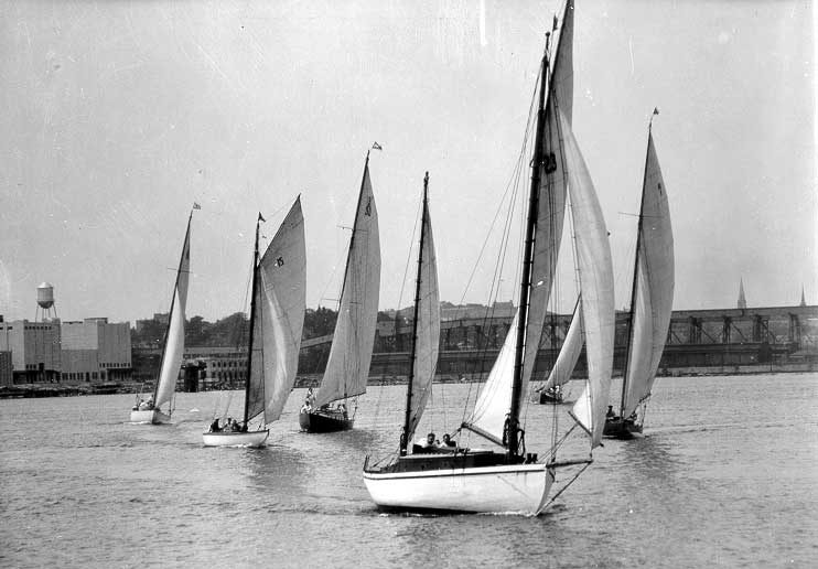 Sailboat racing in Halifax Harbour