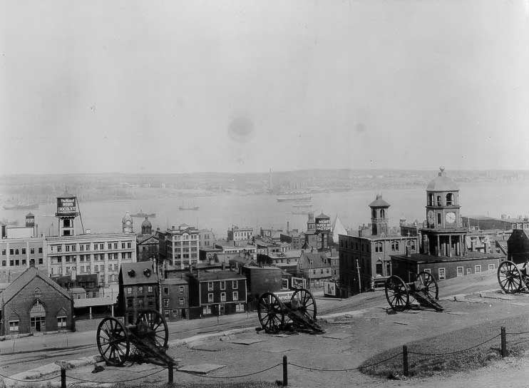 Historic guns at the base of Citadel Hill