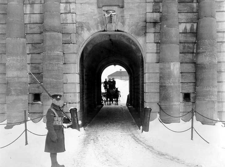 Guard outside the entrance to the Citadel
