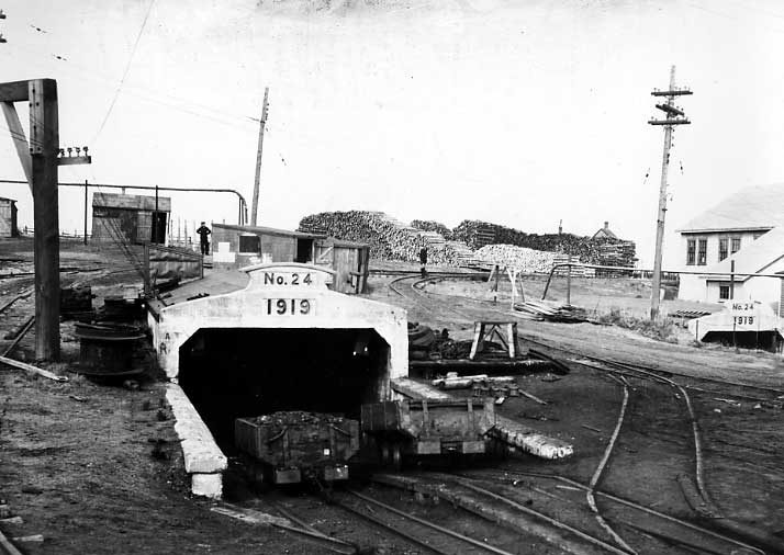 Entrance into a Glace Bay coal mine