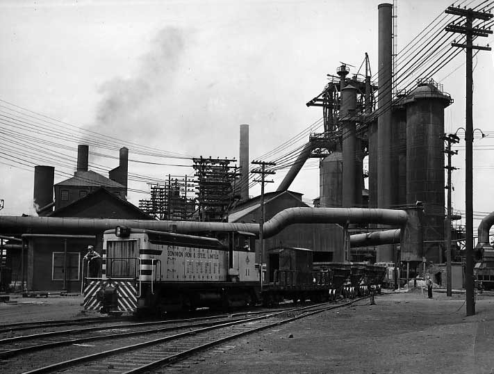 Dominion Iron and Steel Company locomotive at the Sydney DOSCO plant