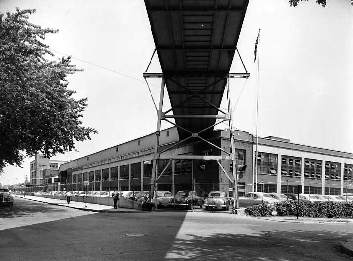 Exterior view of the General Motors' assembly plant