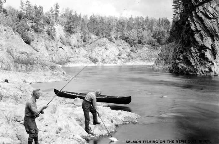 Salmon fishing on the Nepisiquit River