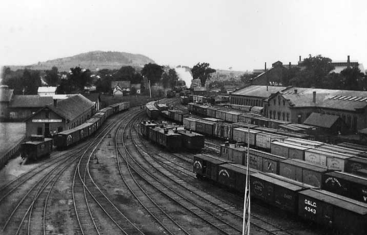 Central Vermont Railway St. Albans freight office, yard and car shops