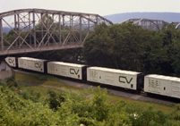 Central Vermont Railway 100 ton box cars, 50095-99 series in new, white paint design