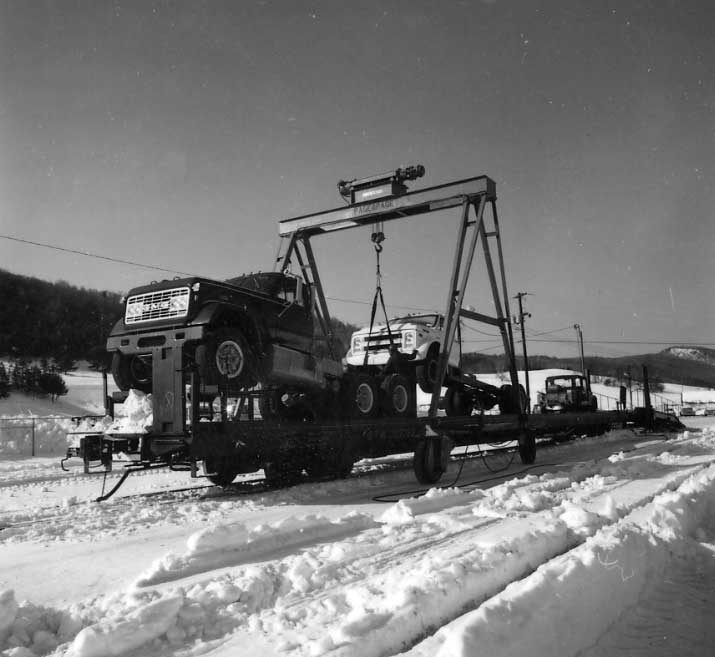 Central Vermont Railway new car and truck unloading facility