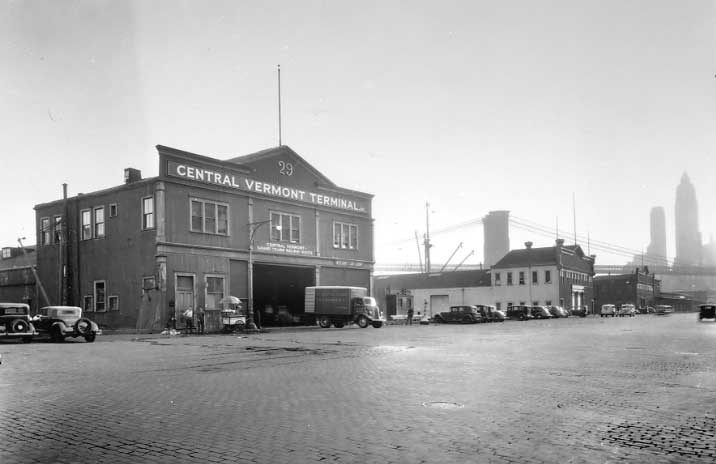 Central Vermont Railway terminal at Pier 29 on the East River, New York City