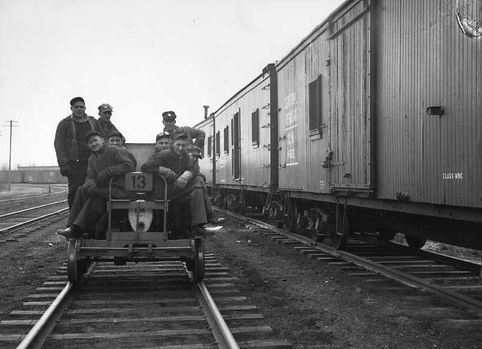 Central Vermont Railway track maintenance employees