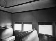 Interior of Central Vermont Railway passenger car 390 after modernization.