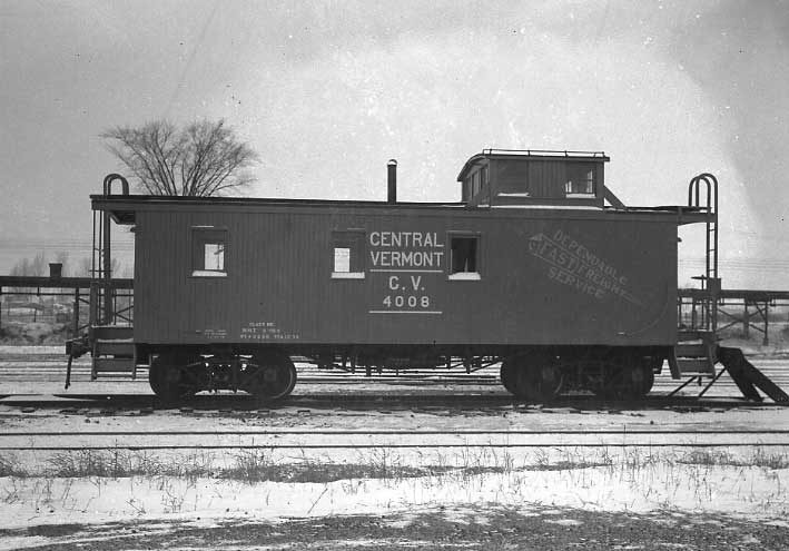 Central Vermont Railway caboose 4008 advertising the
