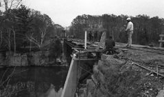 Replacement of a bridge at Winooski, Vermont, Central Vermont Railway