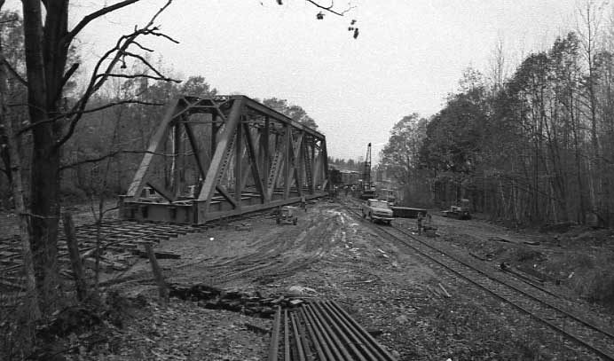 Replacement of a bridge at Winooski, Vermont, Central Vermont Railway