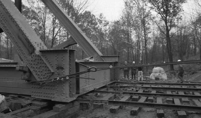 Replacement of a bridge at Winooski, Vermont, Central vermont Railway