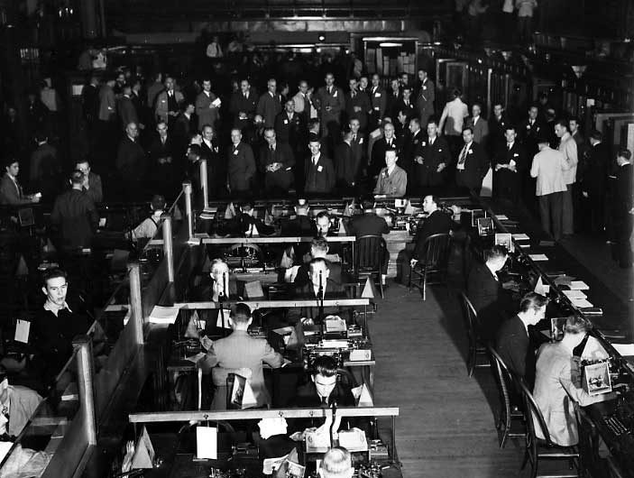 Interior view of the Winnipeg Grain Exchange