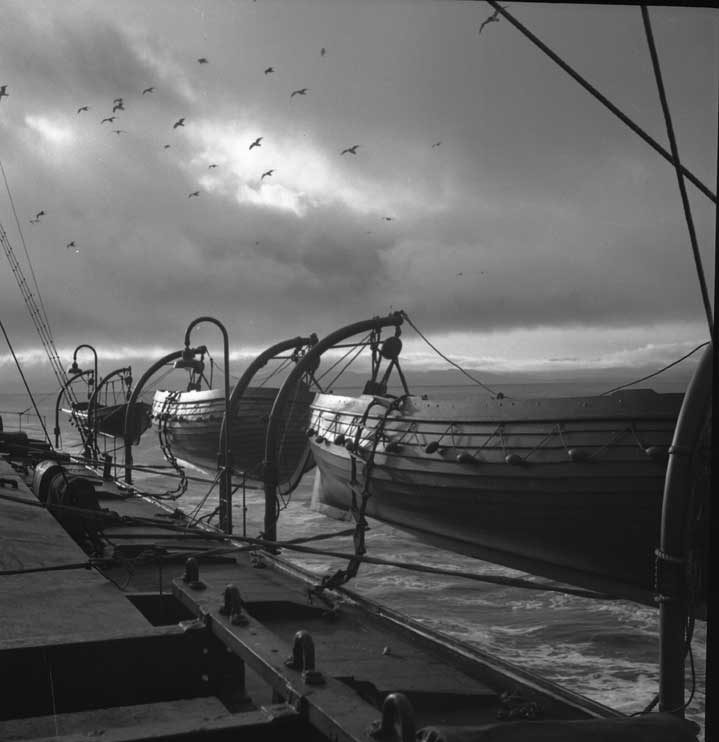Lifeboats on the SS Prince Rupert always on alert
