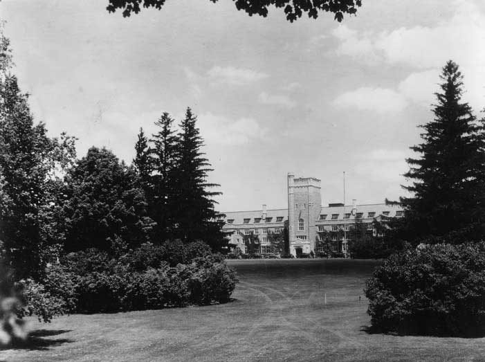 A view of the Ontario Agricultural College, Johnston Hall, Administration Building