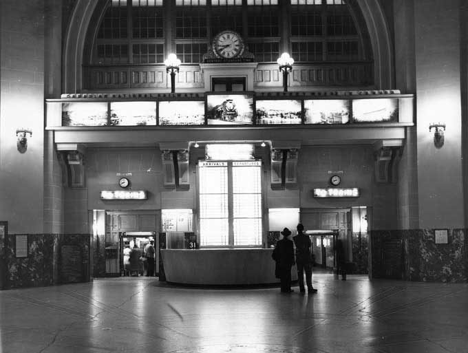 The interior entrance to the train tracks in CN Winnipeg Union Station