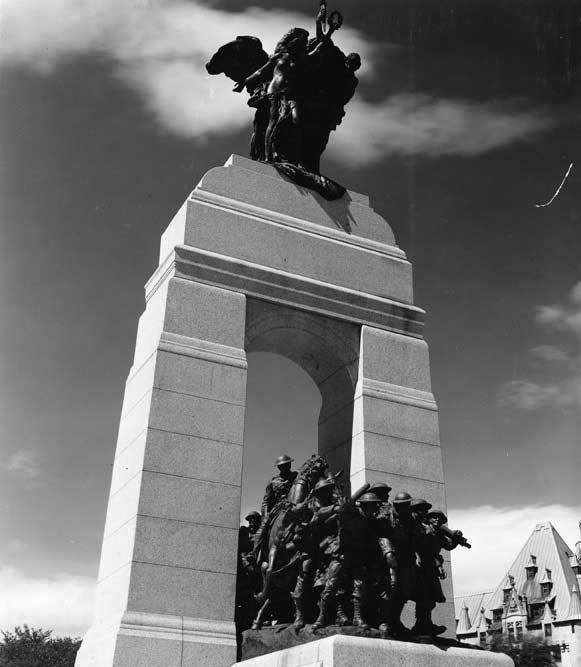 The National War Memorial with the Chateau Laurier in the background