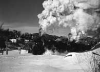 Passenger train at Morin Heights resort