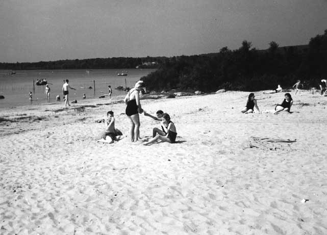 Bathers at Oka Beach