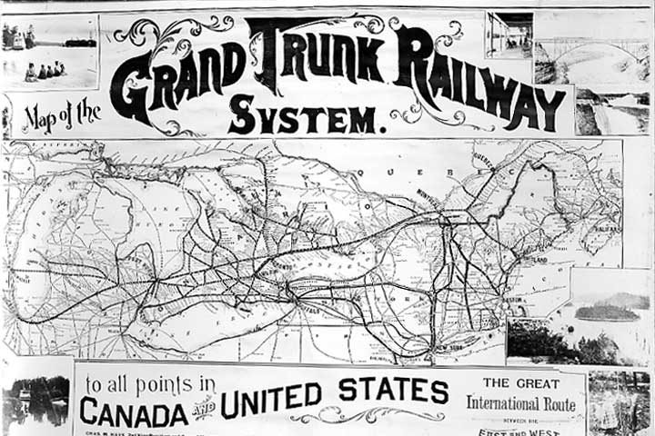 Grand Trunk Railway historic map