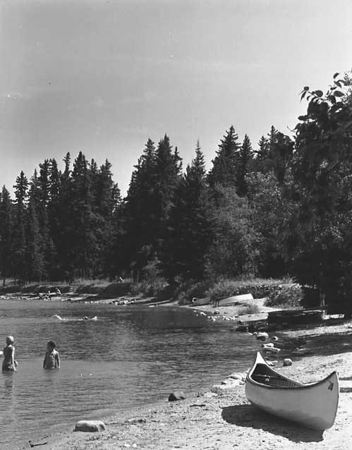 Stopping for a swim on Clear Lake